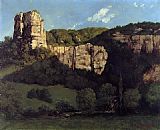 Gustave Courbet Canvas Paintings - Bald Rock in the Valley of Ornans